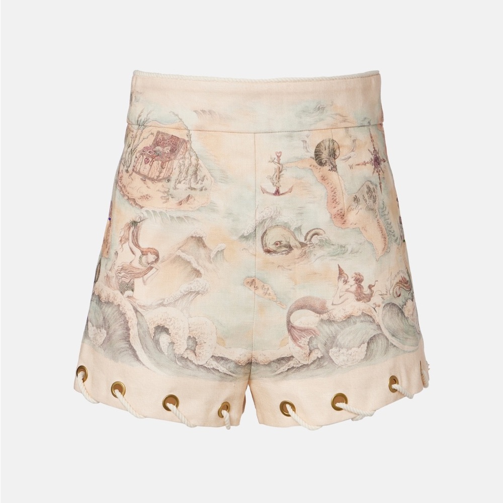 ZIMMERMANN Printed linen shorts Size0 - Picture 3 of 6